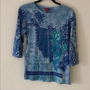 New Glima Junior Tie Dye Top lion Blue sz M